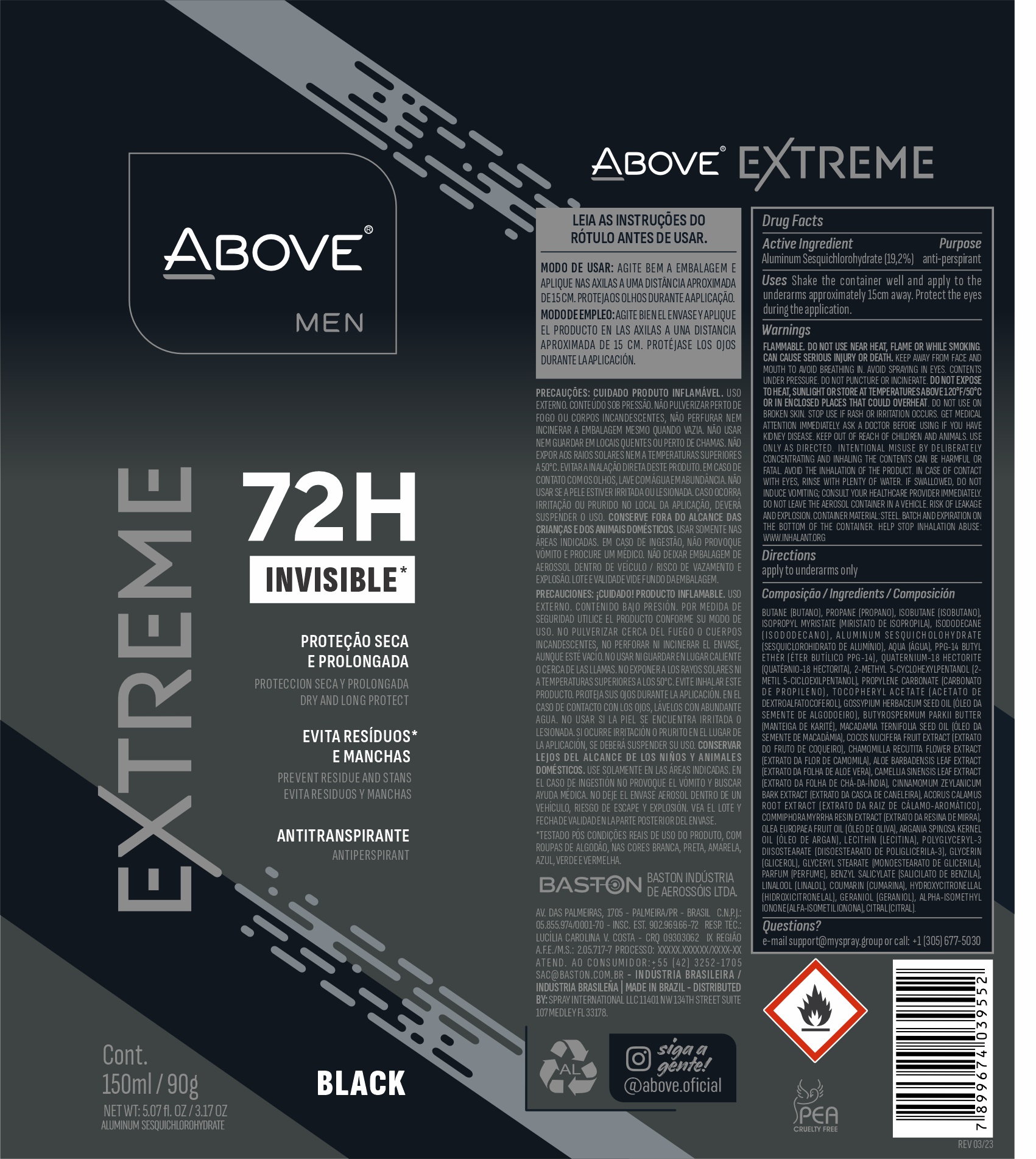 Above Extreme Men Black 72 Hours
